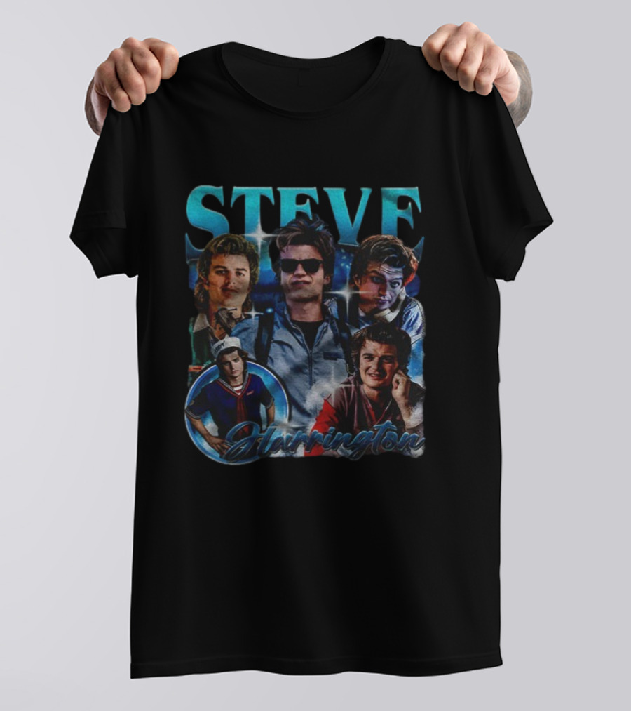 Steve Harrington Vintage Bootleg TV Series Collage T-Shirt