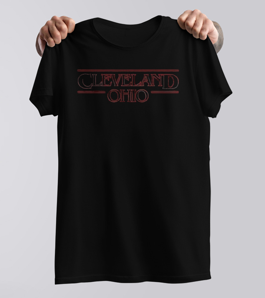 Stranger Things Cleveland Ohio Font Style T-Shirt