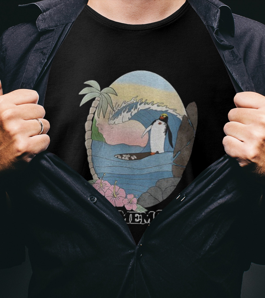 Big Z Memorial Surf's Up Penguin Wave Adventure T-Shirt