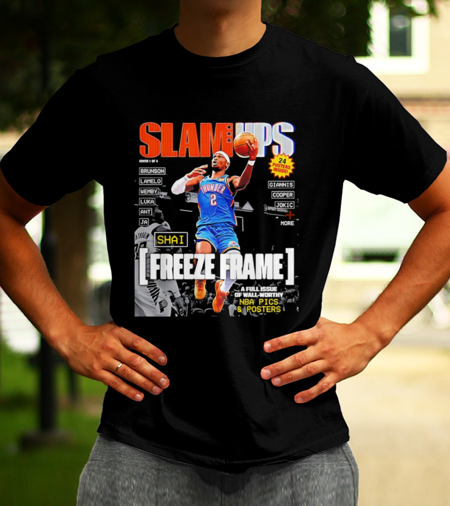 SLAM Ups Shai Gilgeous Alexander Freeze Frame Thunder NBA Picks S T-Shirt