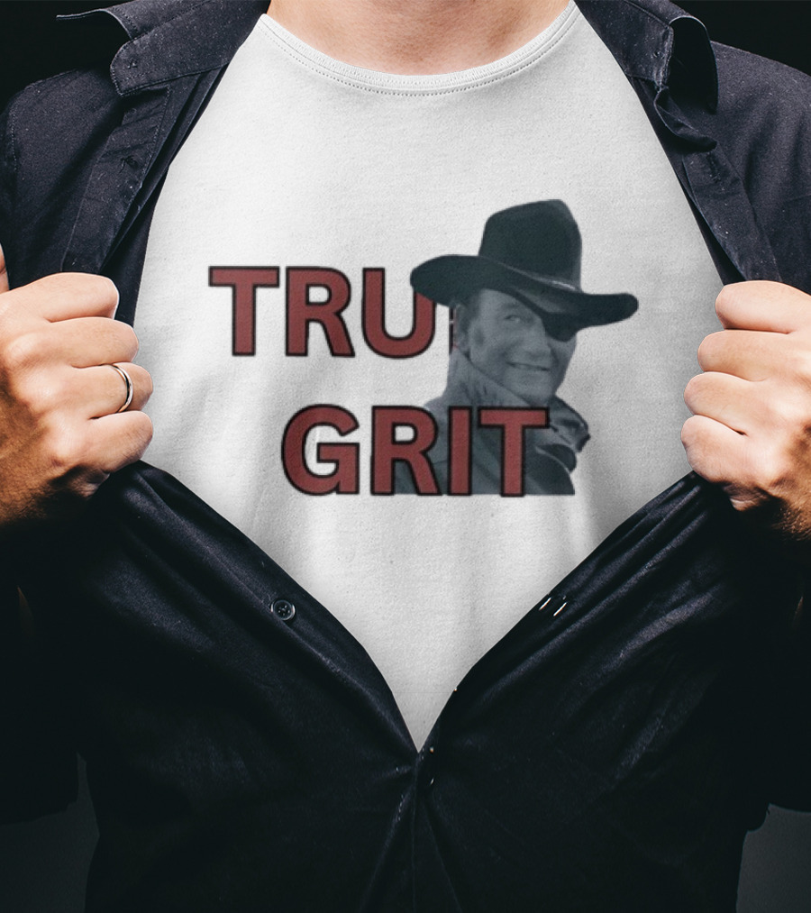 True Grit Marshal Reuben J. Cogburn Cowboy Movie Icon T-Shirt