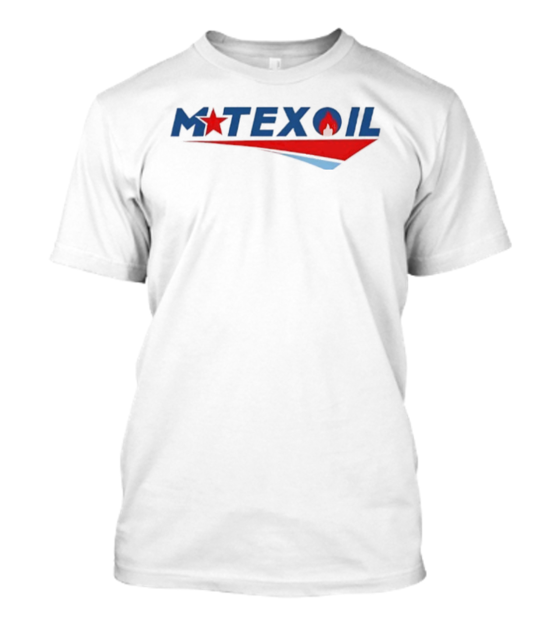 Mtex Oil Red Star Blue Triangle Oil Drop Symbol T-Shirt