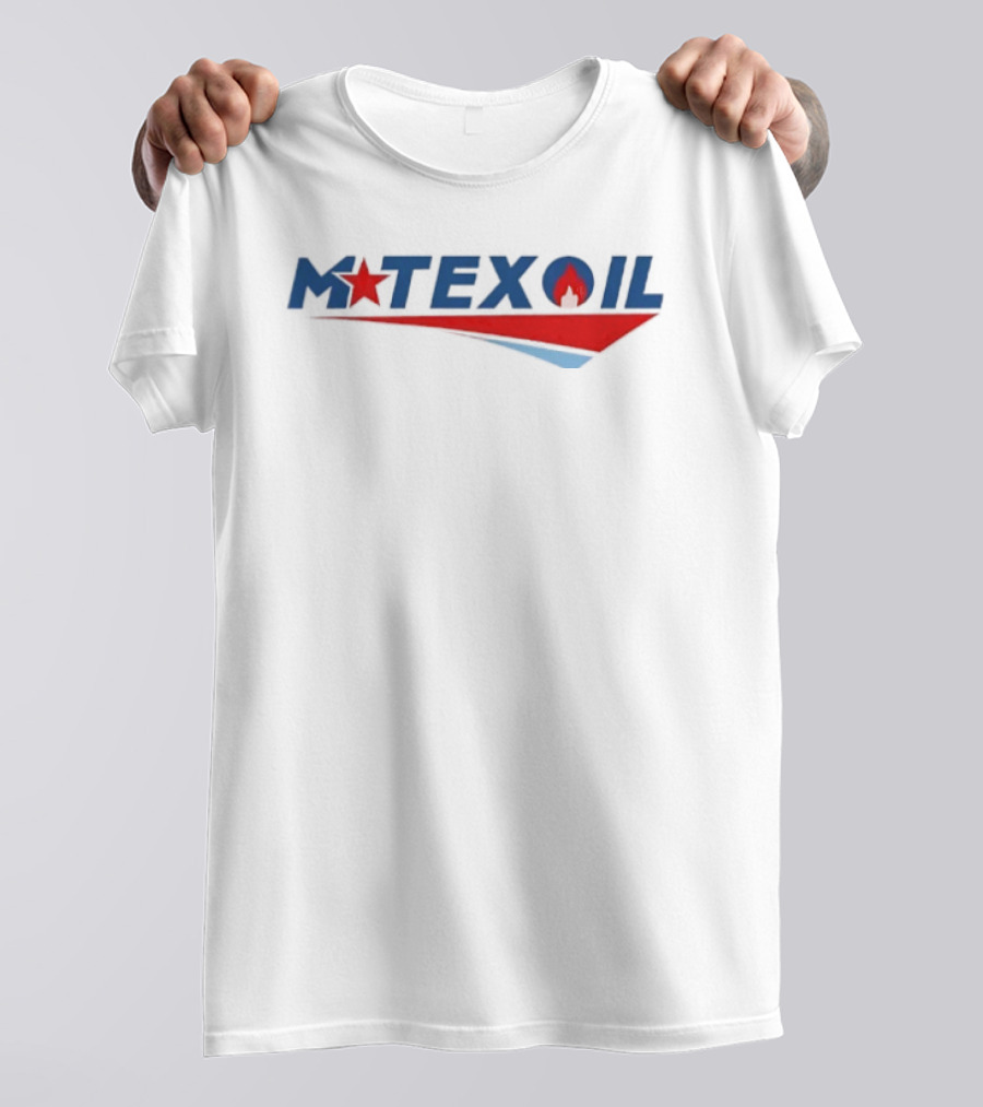 Mtex Oil Red Star Blue Triangle Oil Drop Symbol T-Shirt