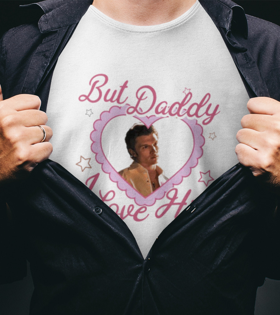 But Daddy I Love Him Connor Rozanov Pink Heart Retro 80s Style Nostalgia T-Shirt