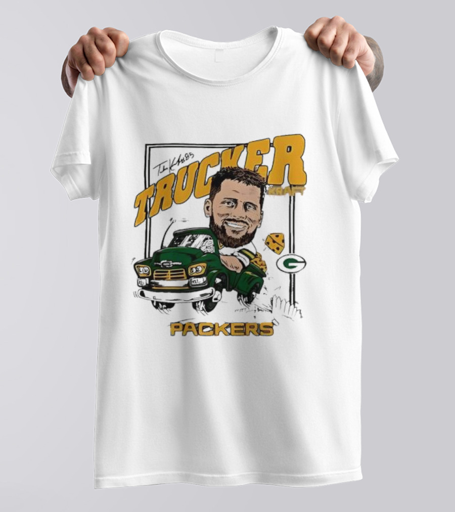 Green Bay Packers Trucker Kraft Cartoon Graphic T-Shirt