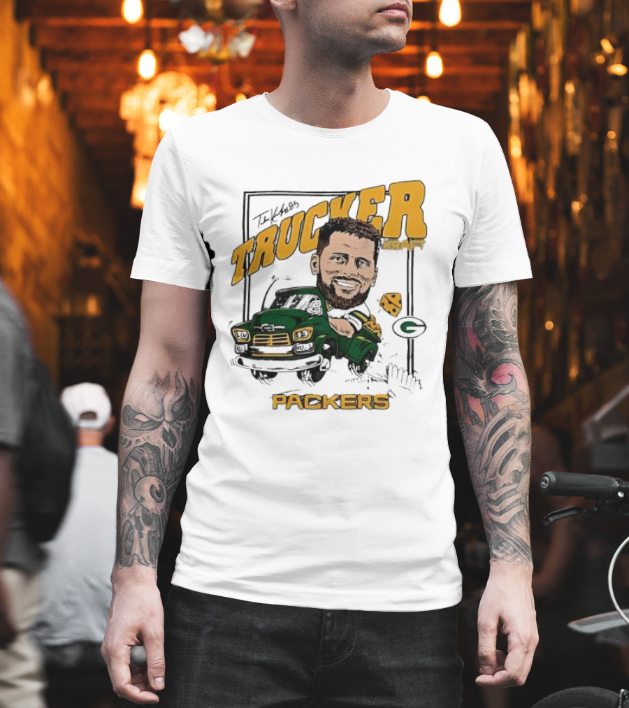 Green Bay Packers Trucker Kraft Cartoon Graphic T-Shirt