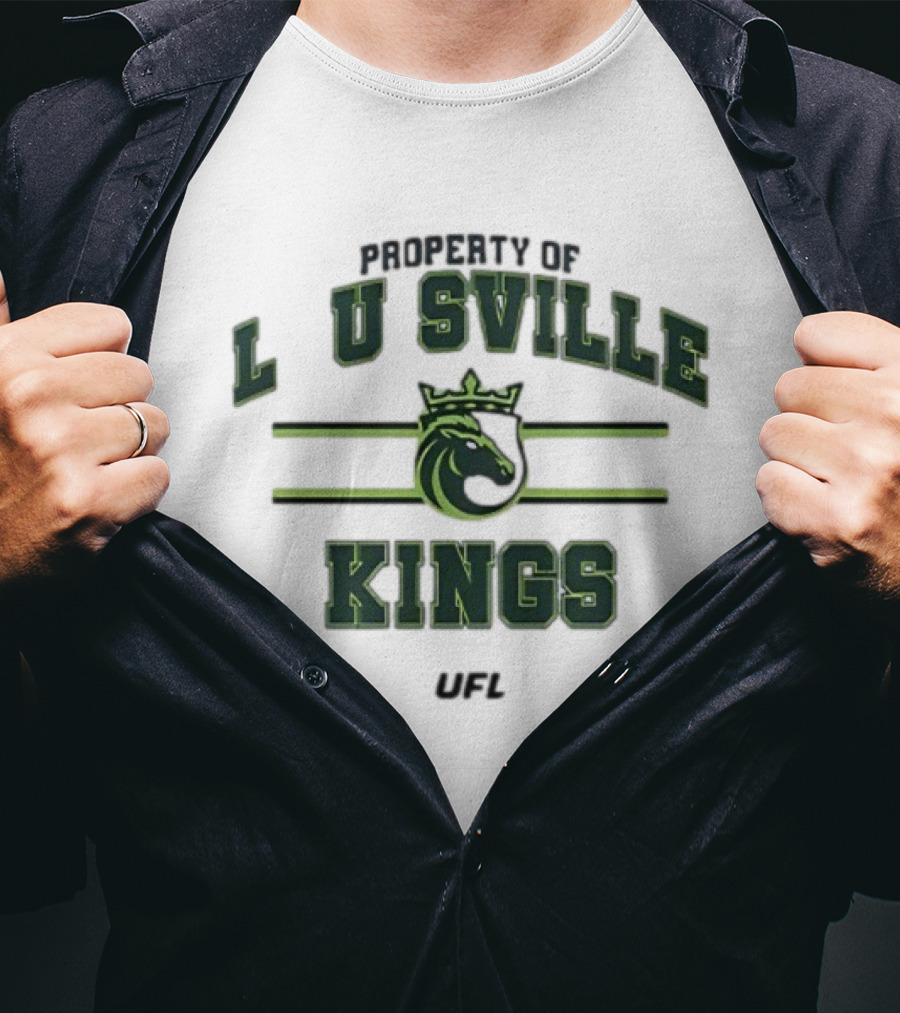 Property Of Louisville Kings UFL Team Sports Emblem T-Shirt