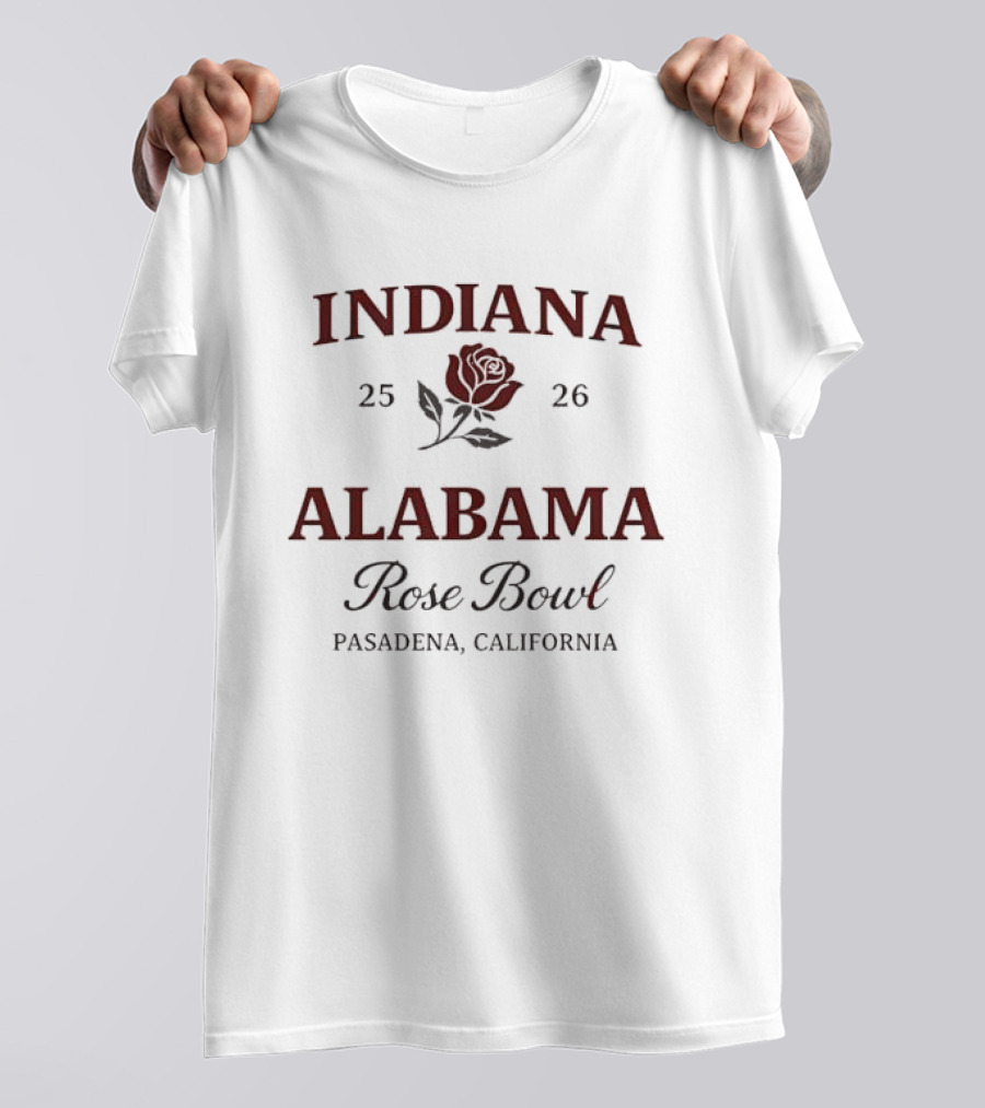 Indiana Alabama Rose Bowl Pasadena 2025-2026 T-Shirt