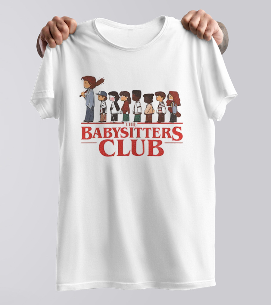 The Babysitters Club Stranger Things Steve Harrington Characters Lineup T-Shirt