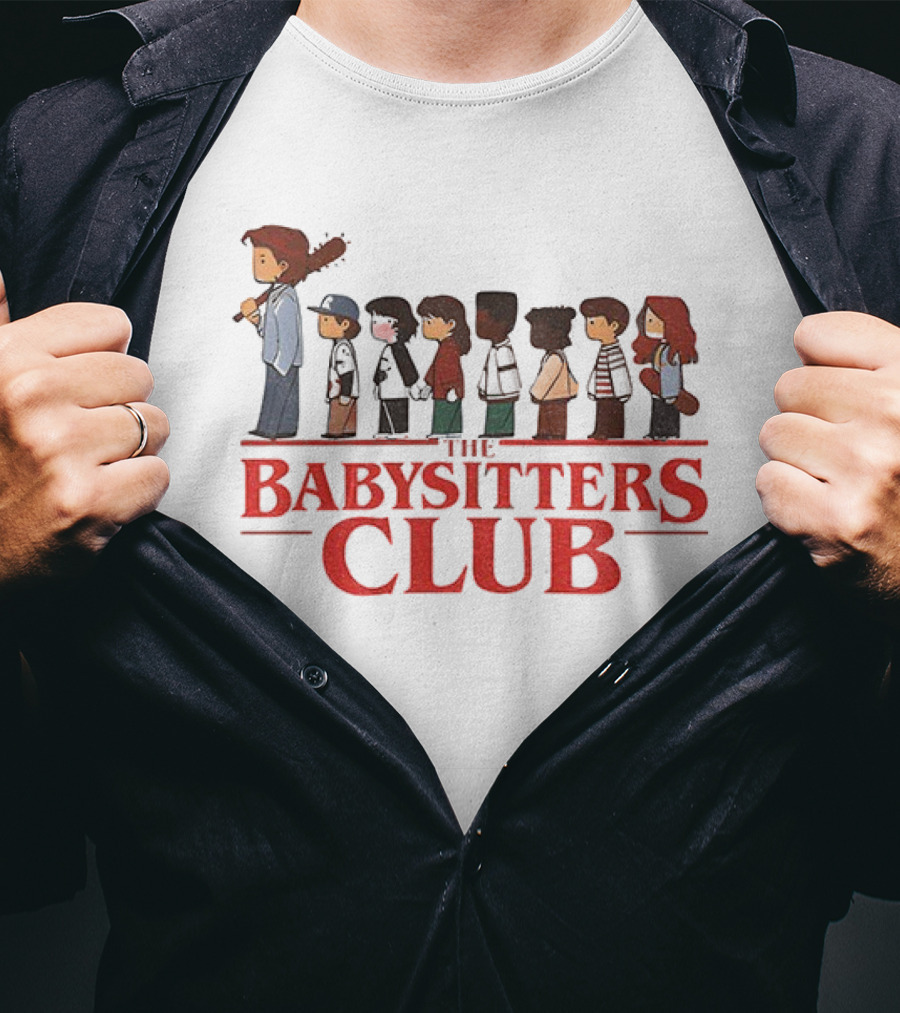 The Babysitters Club Stranger Things Steve Harrington Characters Lineup T-Shirt