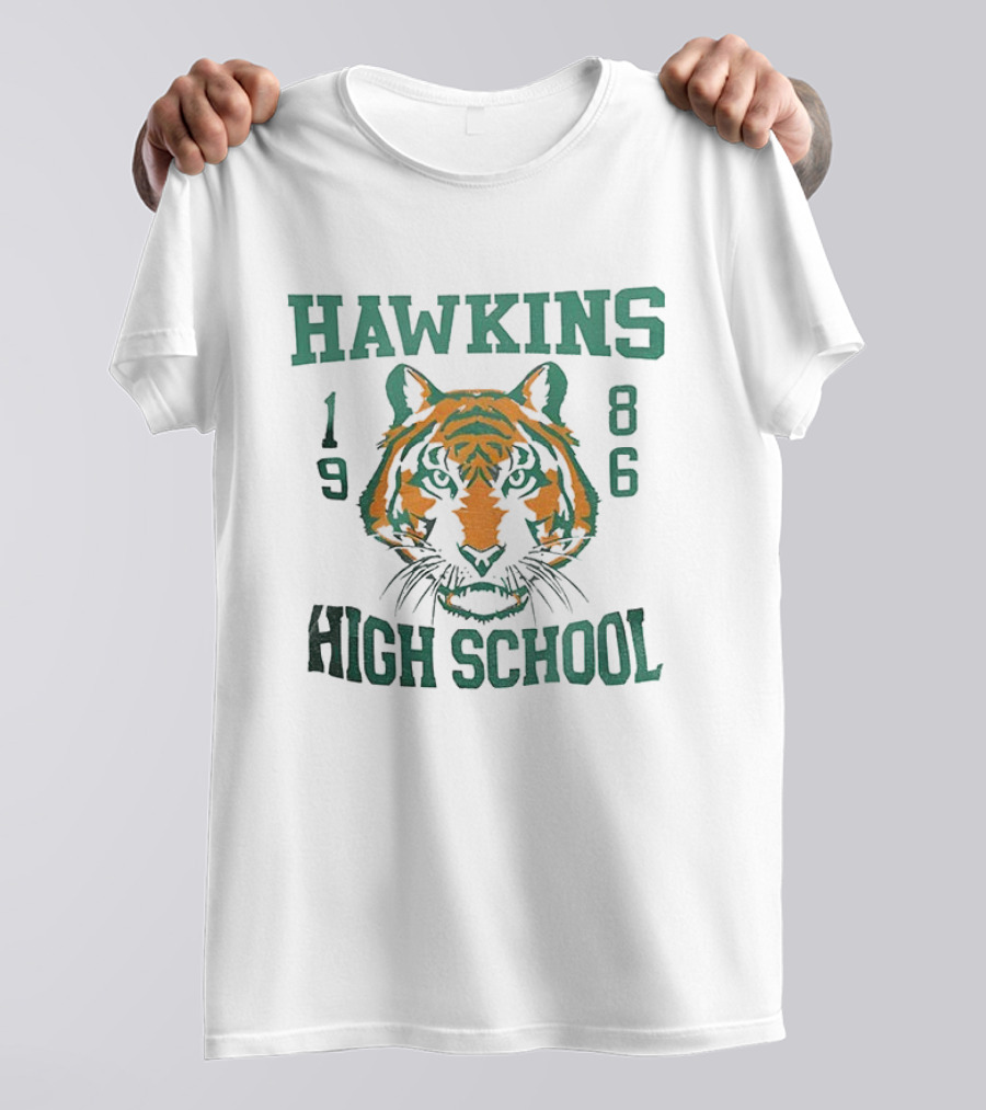Hawkins High School 1986 Tiger Face T-Shirt