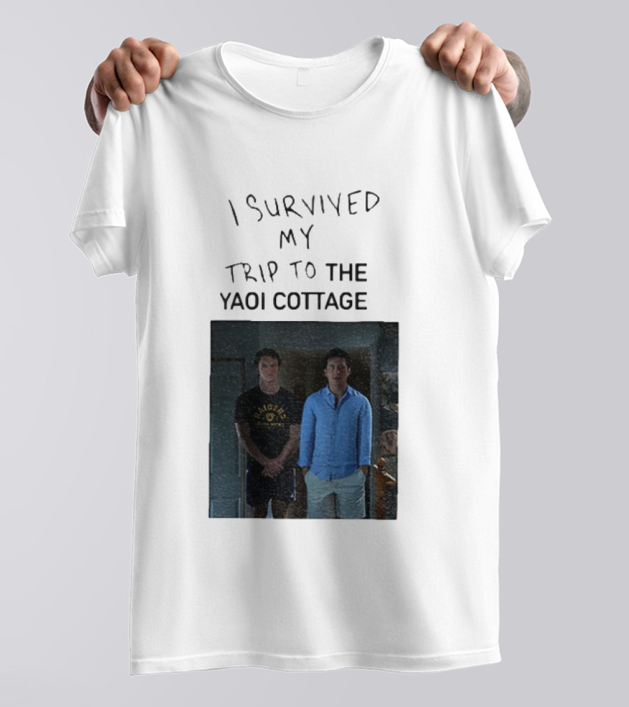 I Survived My Trip To The Yaoi Cottage Heated Rivalry Cottagecore LGBTQ+ Comedy Series T-Shirt