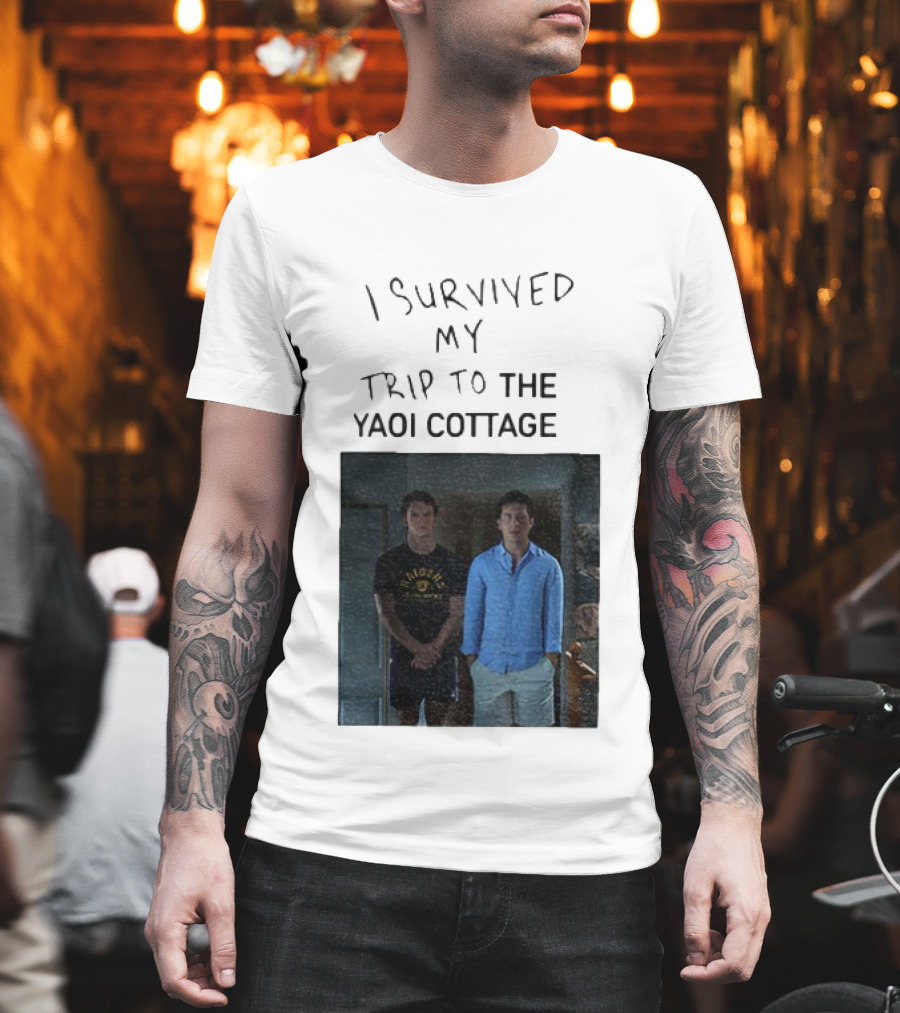 I Survived My Trip To The Yaoi Cottage Heated Rivalry Cottagecore LGBTQ+ Comedy Series T-Shirt