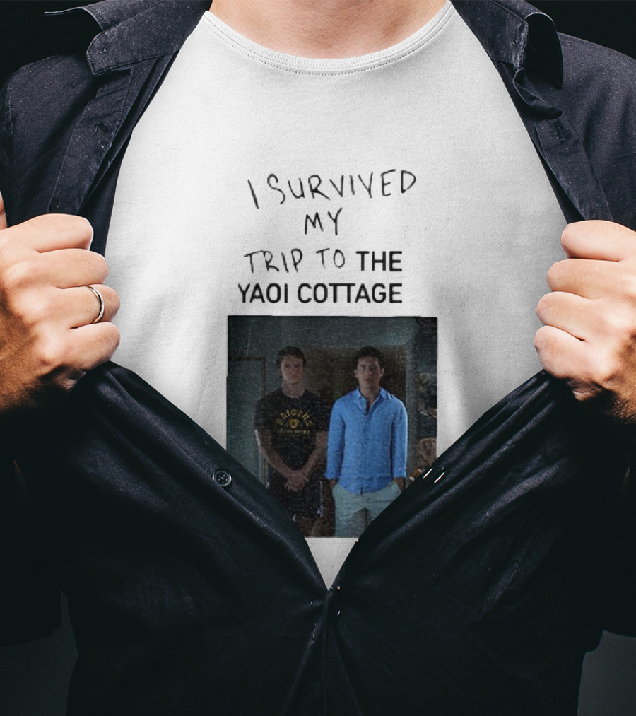 I Survived My Trip To The Yaoi Cottage Heated Rivalry Cottagecore LGBTQ+ Comedy Series T-Shirt