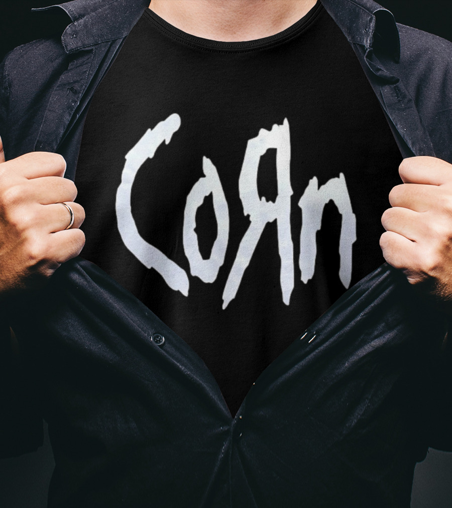 Corn Style Korn Band Font T-Shirt