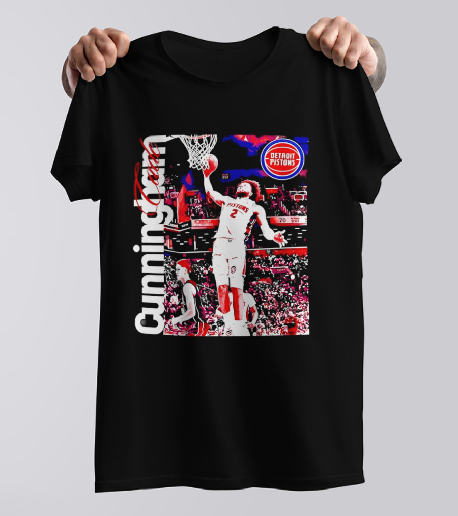 Cade Cunningham Dunking Detroit Pistons Basketball T-Shirt