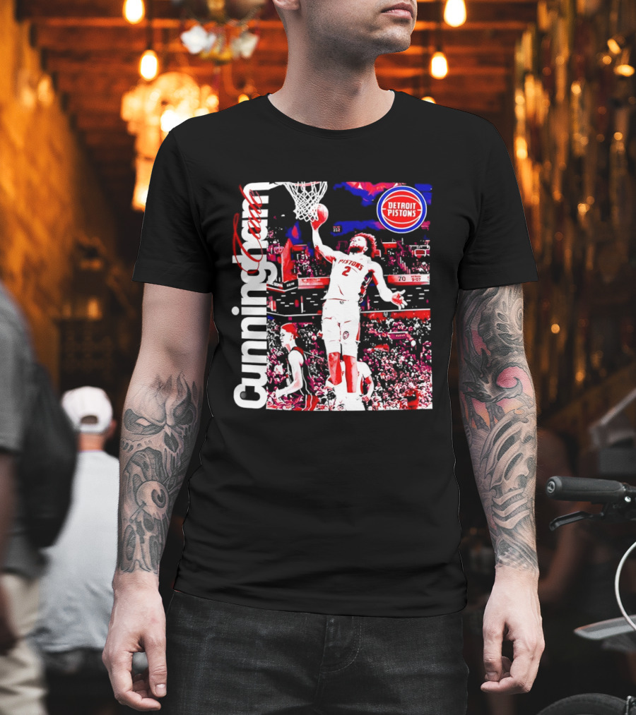 Cade Cunningham Dunking Detroit Pistons Basketball T-Shirt