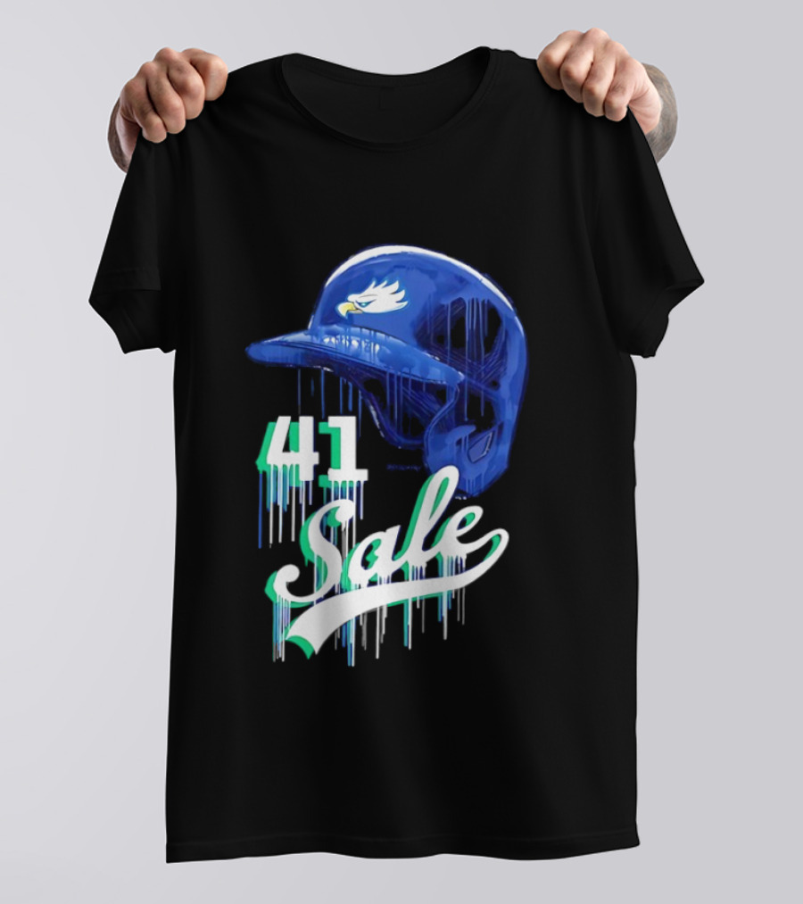 Chris Sale 41 Florida Gulf Coast Eagles Baseball Helmet T-Shirt