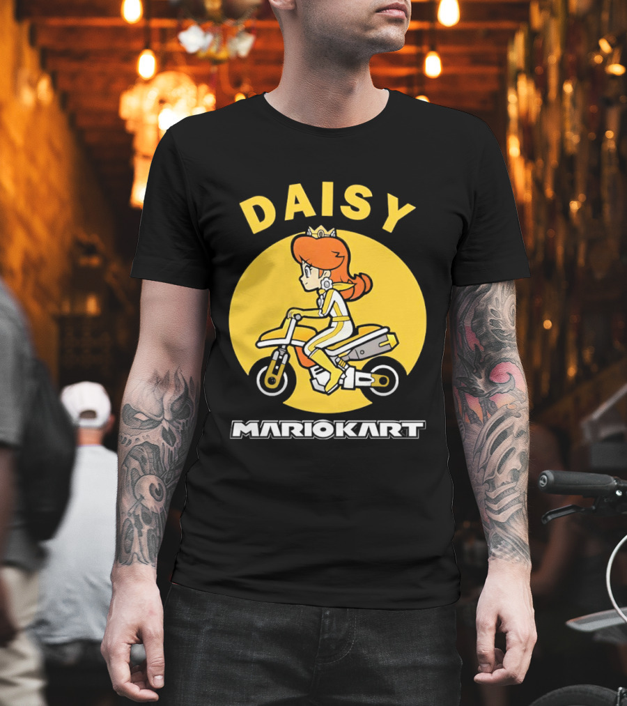 Daisy Mario Kart Motorcycle Rider T-Shirt