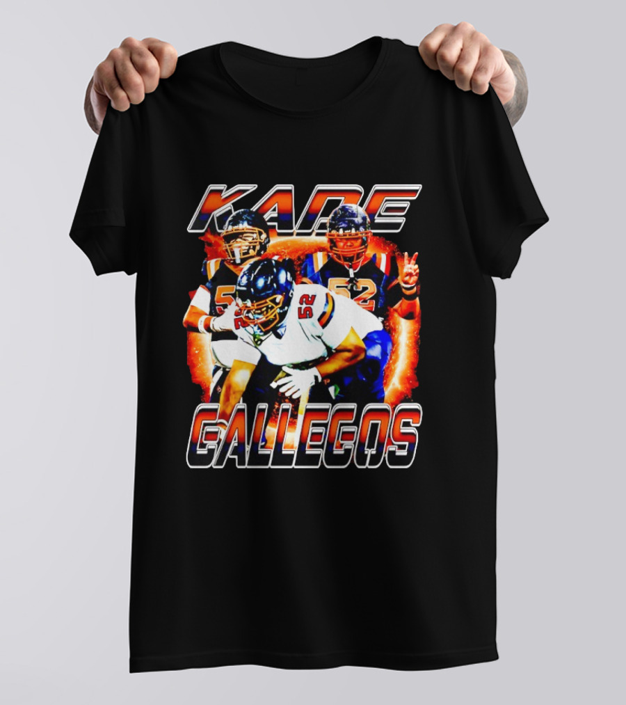 Kade Gallegos 52 Chicago Bears Football T-Shirt