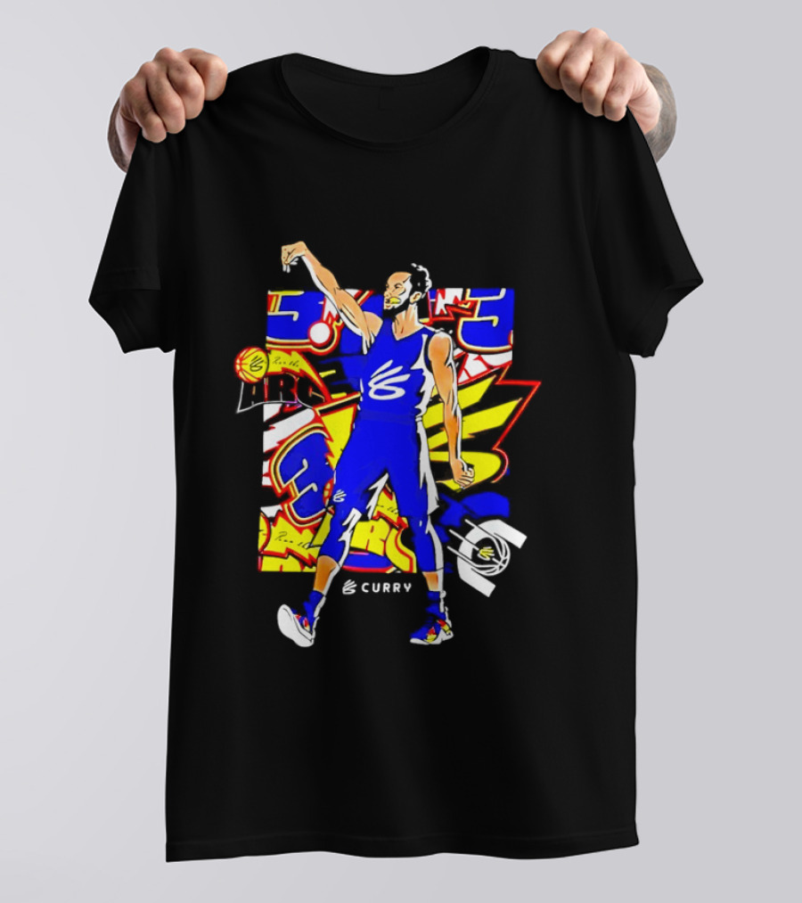 Golden State Warriors Stephen Curry Under Armour Multi Animated Three T-Shirt