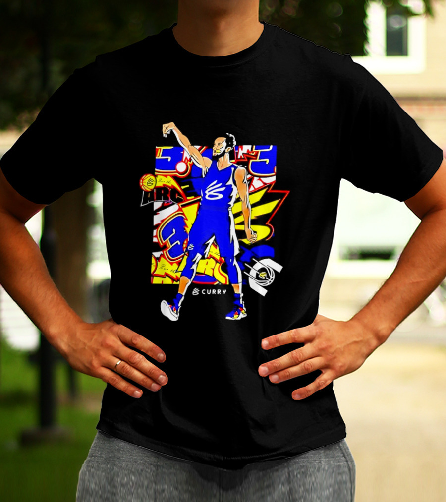 Golden State Warriors Stephen Curry Under Armour Multi Animated Three T-Shirt