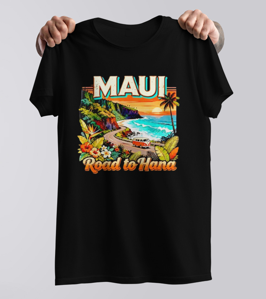 Maui Scenic Road To Hana Hawaii Tropical Adventure T-Shirt