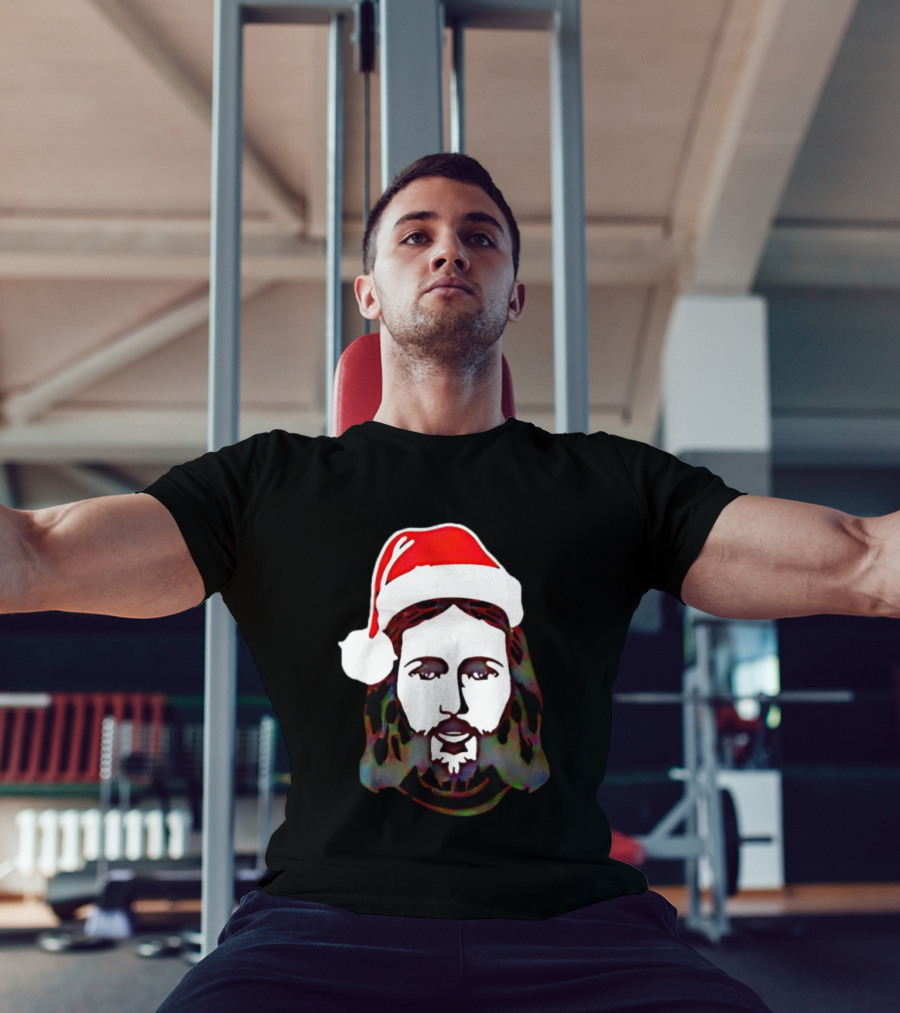 Jesus Santa Hat Christmas Birthday Celebration T-Shirt