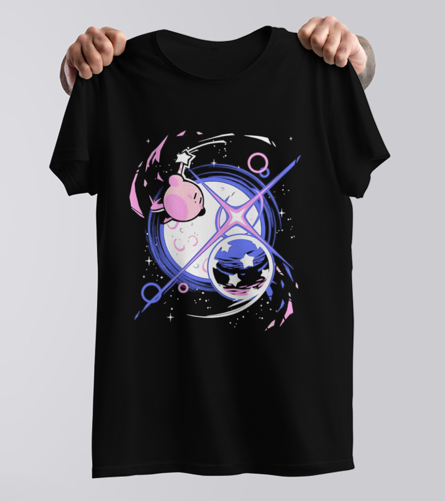 Kirby Celestial Cosmic Dance With Stars And Lunar T-Shirt