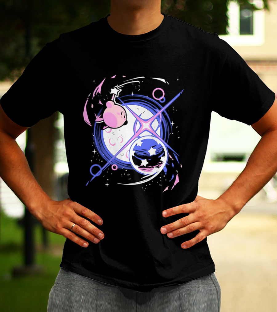 Kirby Celestial Cosmic Dance With Stars And Lunar T-Shirt
