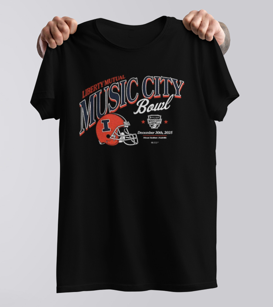 Illinois Fighting Illini Music City Bowl December 30 2025 Football Champs T-Shirt