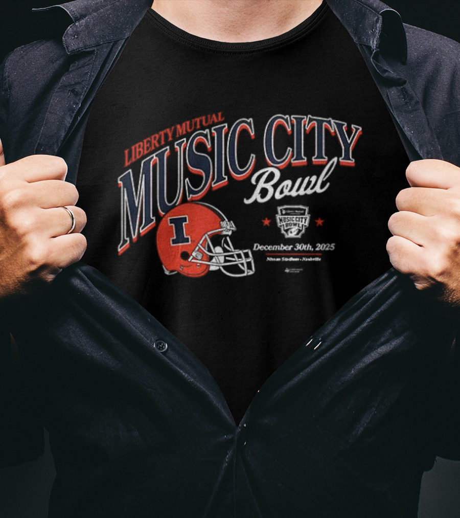 Illinois Fighting Illini Music City Bowl December 30 2025 Football Champs T-Shirt