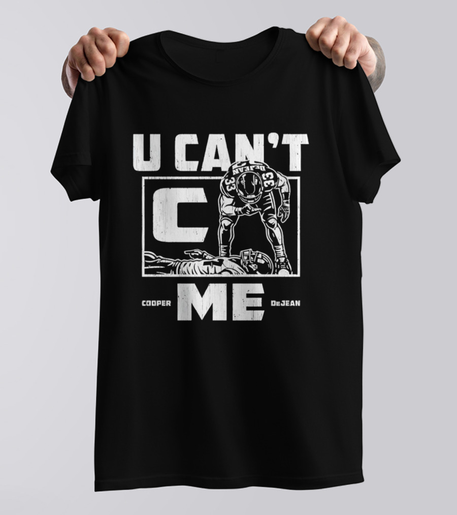 Philadelphia Eagles Cooper DeJean U Cant C Me Football Player T-Shirt