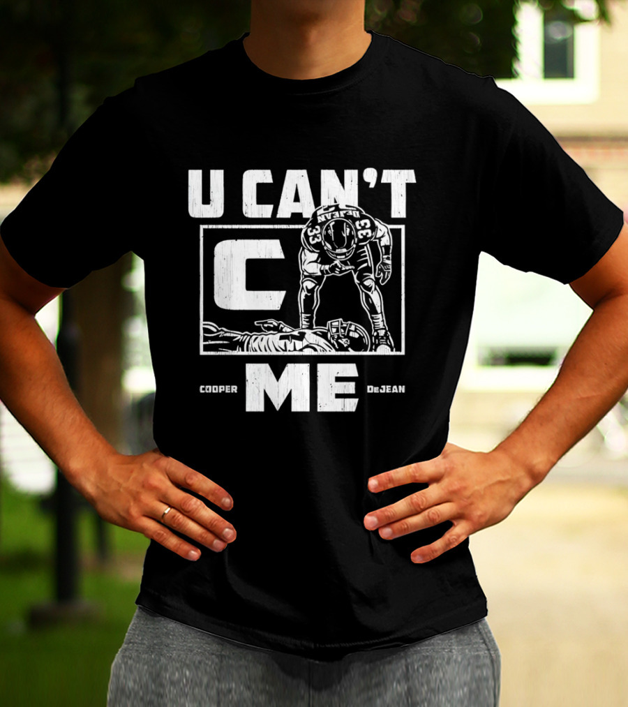 Philadelphia Eagles Cooper DeJean U Cant C Me Football Player T-Shirt