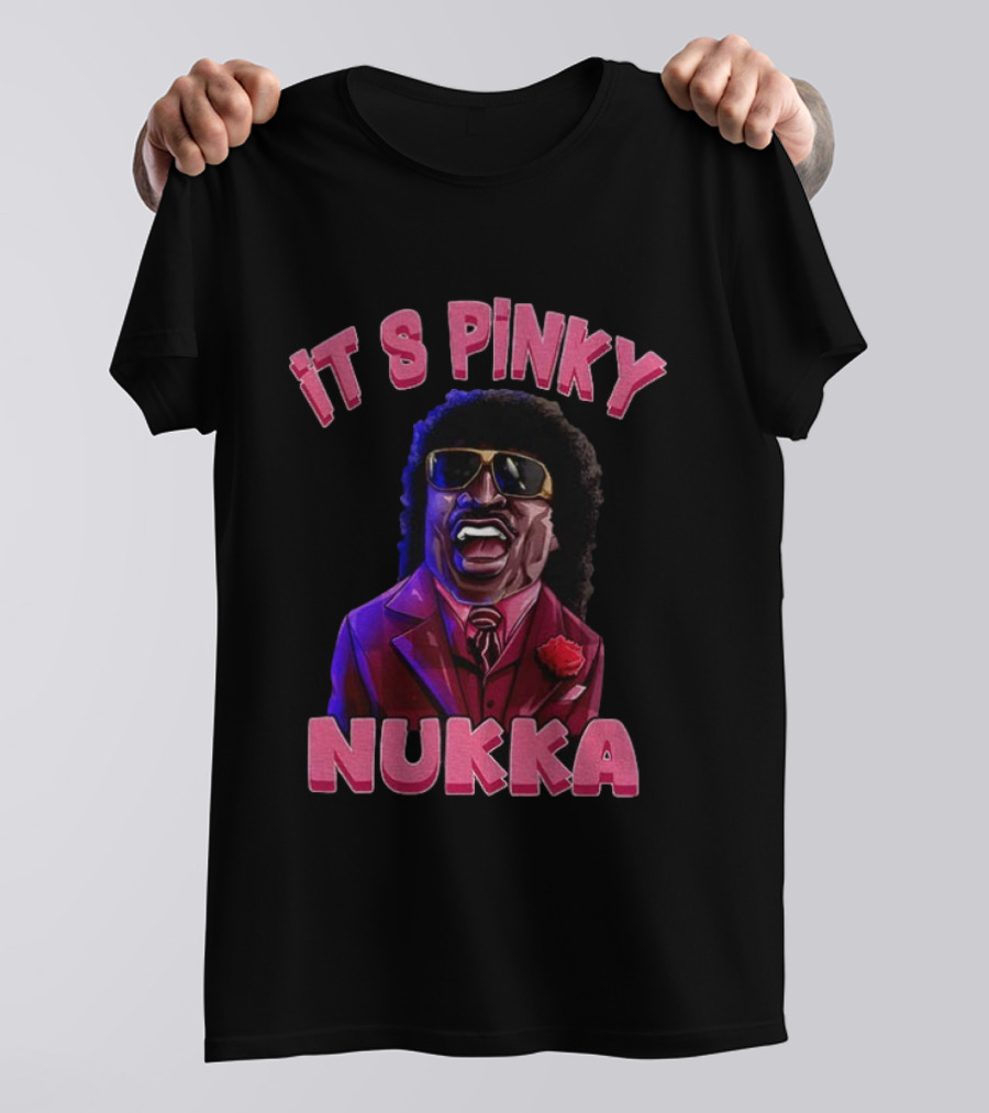 IT'S PINKY NUKKA Cartoon Vintage Style Afro Retro Suit Sunglasses T-Shirt