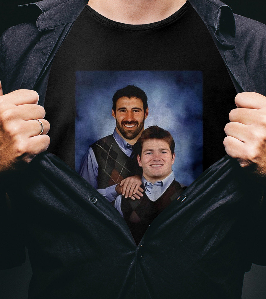 Mike Vrabel Drake Maye New England Patriots Step Brothers Football T-Shirt