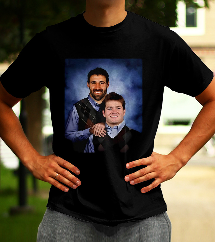 Mike Vrabel Drake Maye New England Patriots Step Brothers Football T-Shirt
