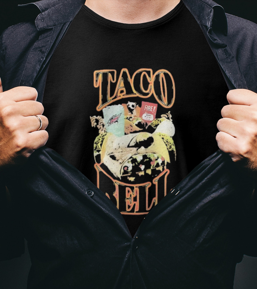 Taco Bell Live Mas 90s Burrito Mountain Dew Combo T-Shirt