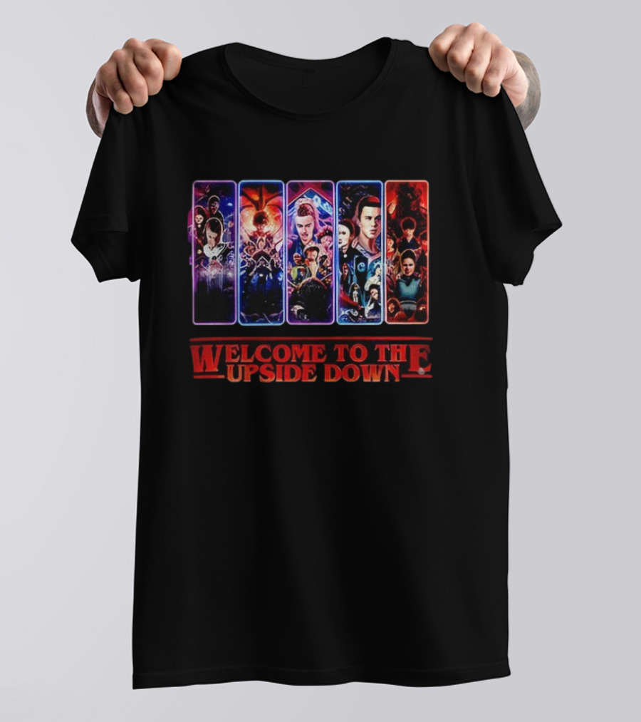 Welcome To The Upside Down Stranger Things Vintage Cards Collection T-Shirt