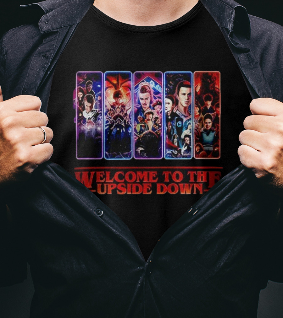 Welcome To The Upside Down Stranger Things Vintage Cards Collection T-Shirt