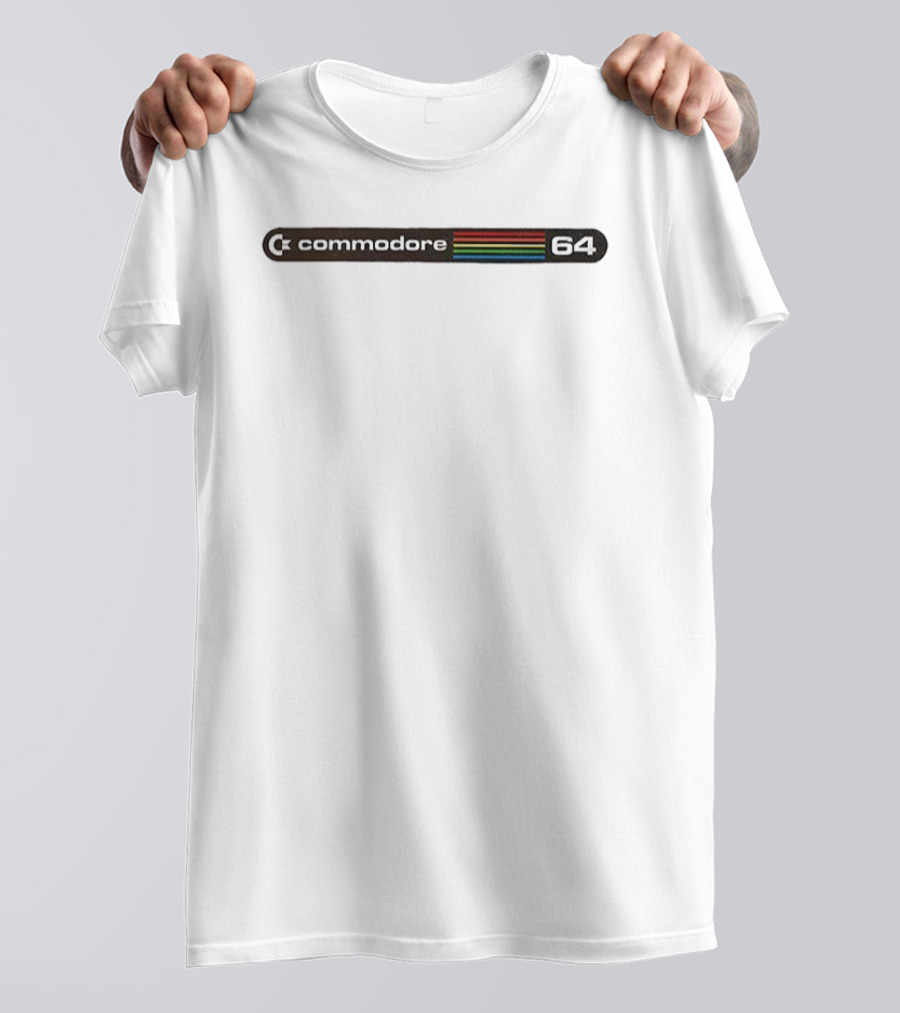 Commodore 64 Retro C64 Rainbow Stripes T-Shirt