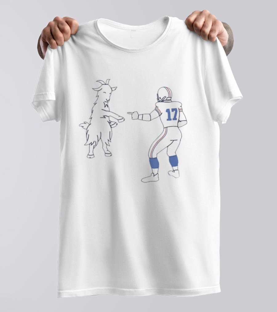 Allen Josh 17 Buffalo Bills Goat Football Player T-Shirt