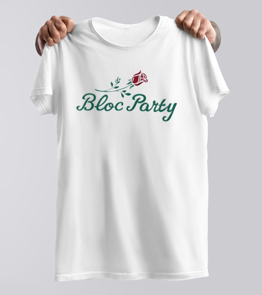 Bloc Party Red Rose Motif T-Shirt