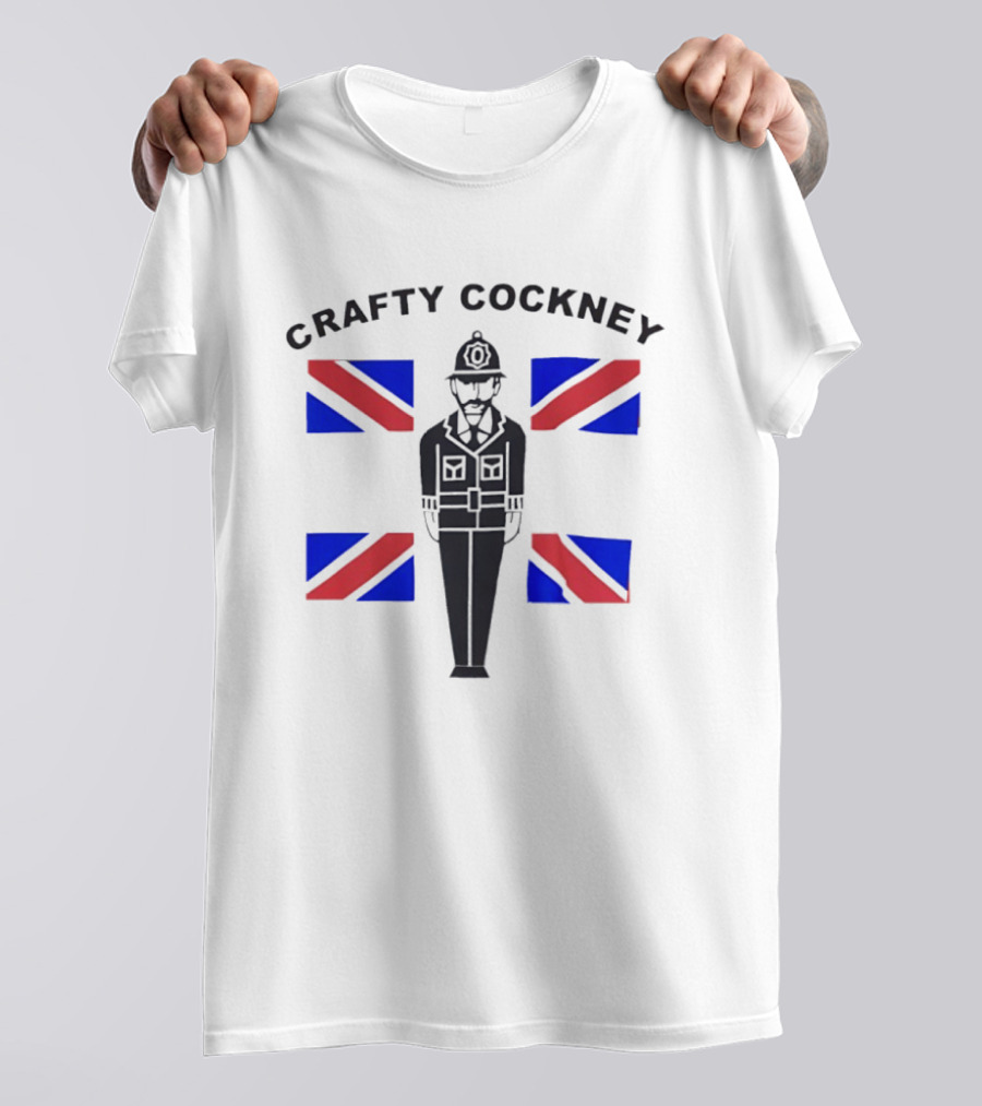 Crafty Cockney Union Jack British Policeman T-Shirt