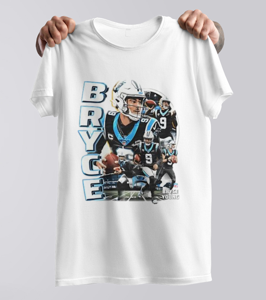Bryce Young Carolina Panthers NFL Quarterback Football Collage T-Shirt