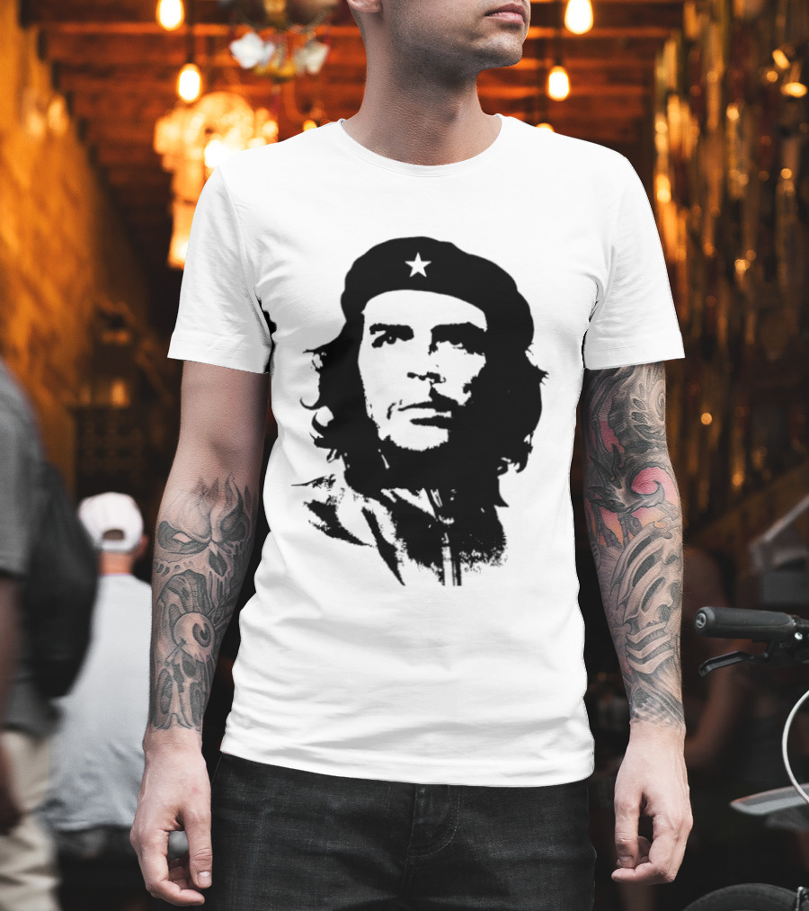 Che Guevara Big Head Argentine Marxist Revolutionary Iconic Stencil T-Shirt
