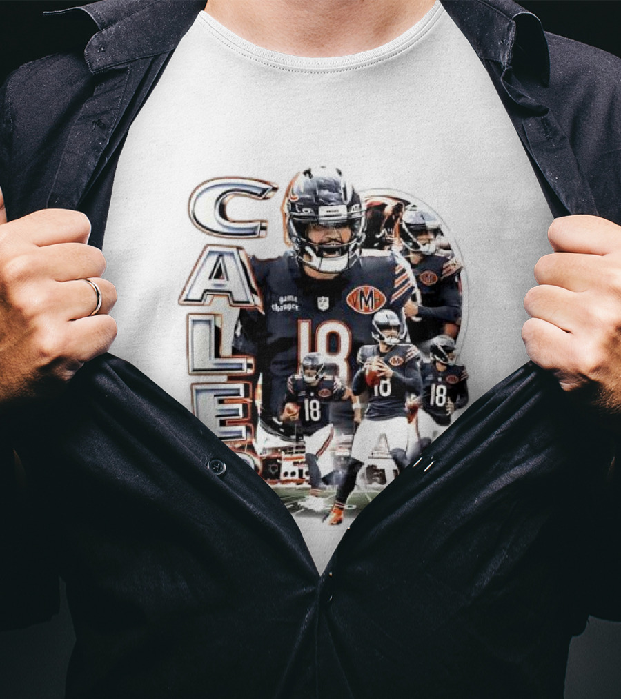 Chicago Bears Caleb Williams Player Number 18 Football T-Shirt