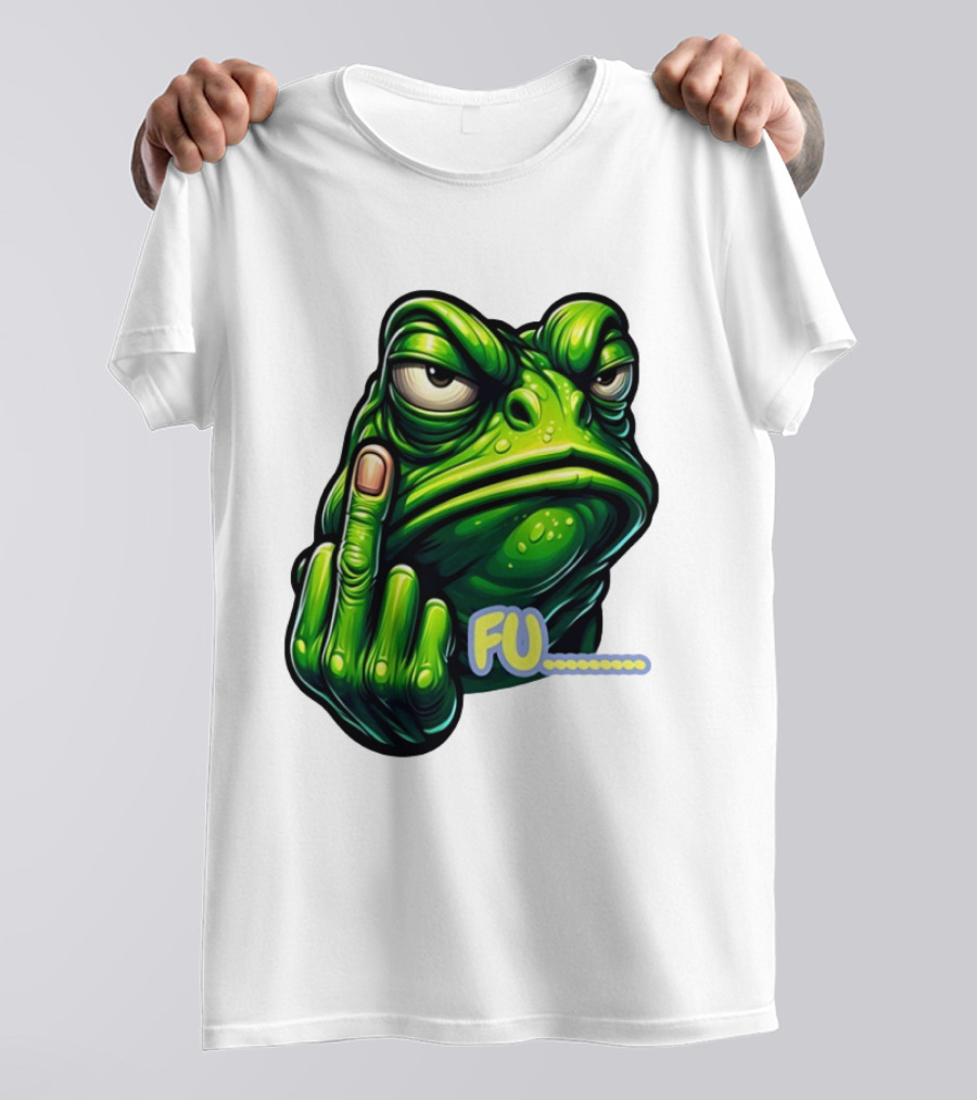FU Frog Meme Gesture T-Shirt