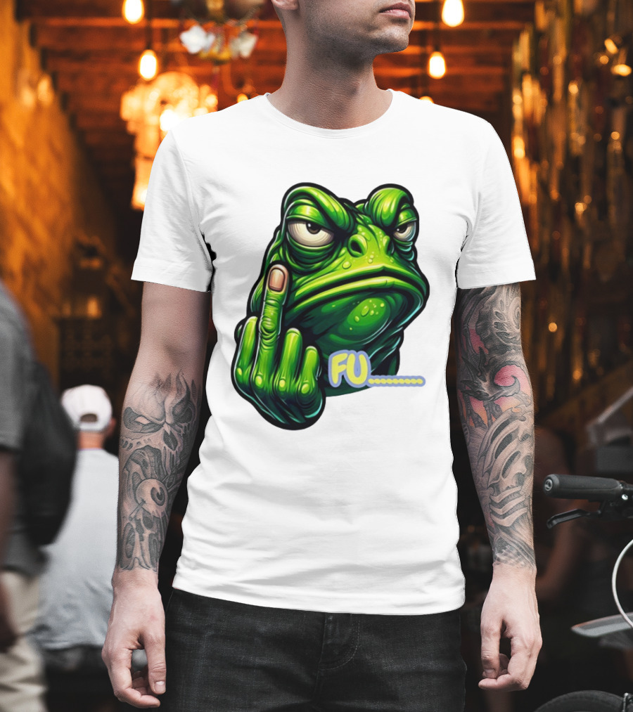 FU Frog Meme Gesture T-Shirt