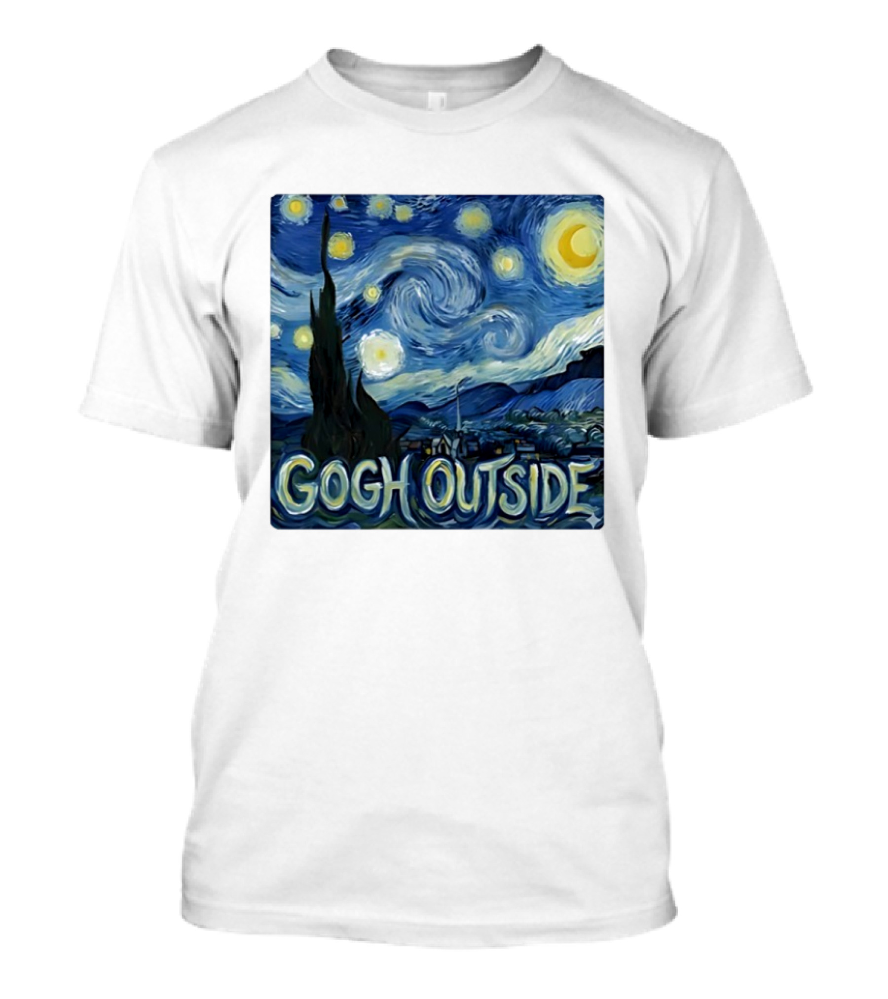 Gogh Outside Starry Night Van Gogh T-Shirt